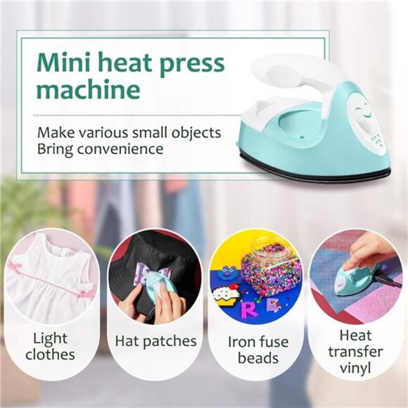 Mini Craft Iron Mini Heat Press Small Portable Tiny Iron with Charging - Picture 5 of 7